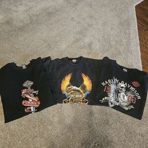 Harley-Davidson Men's Black Graphic T-Shirts